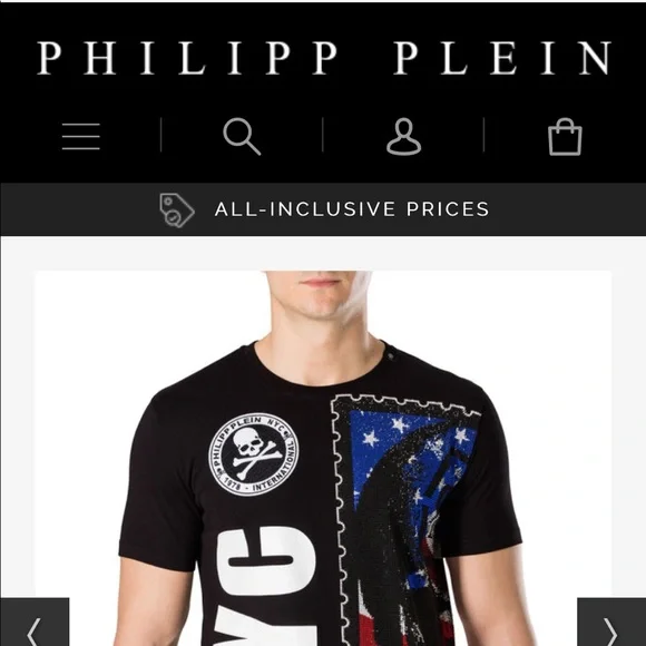 Philipp Plein Black and White Graphic Tee